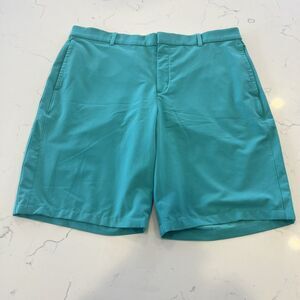 Nike Golf Means Shorts Size 38 Teal Snap Button